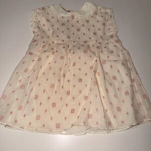 Rare Gucci Cream and Pink Baby Dress 12/18M
